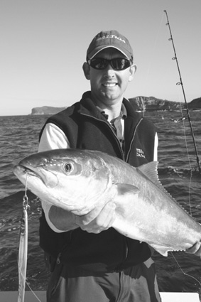 Dave Butfield with a lovely kingfish jigged up off the Central Coast.